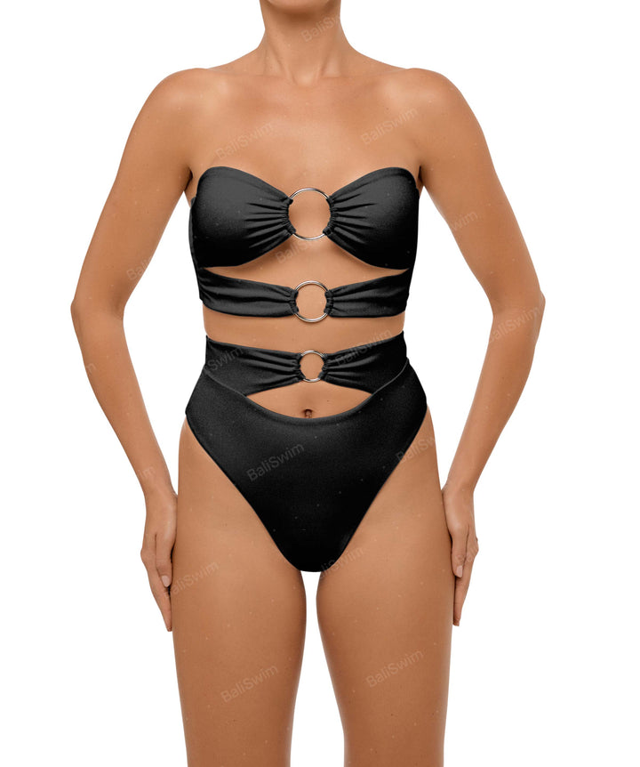 BSWS-B99 O-ring High Rise Bikini Bottom
