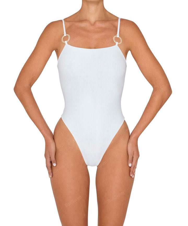 BSWS-S79 Square Neck One Piece With Rings