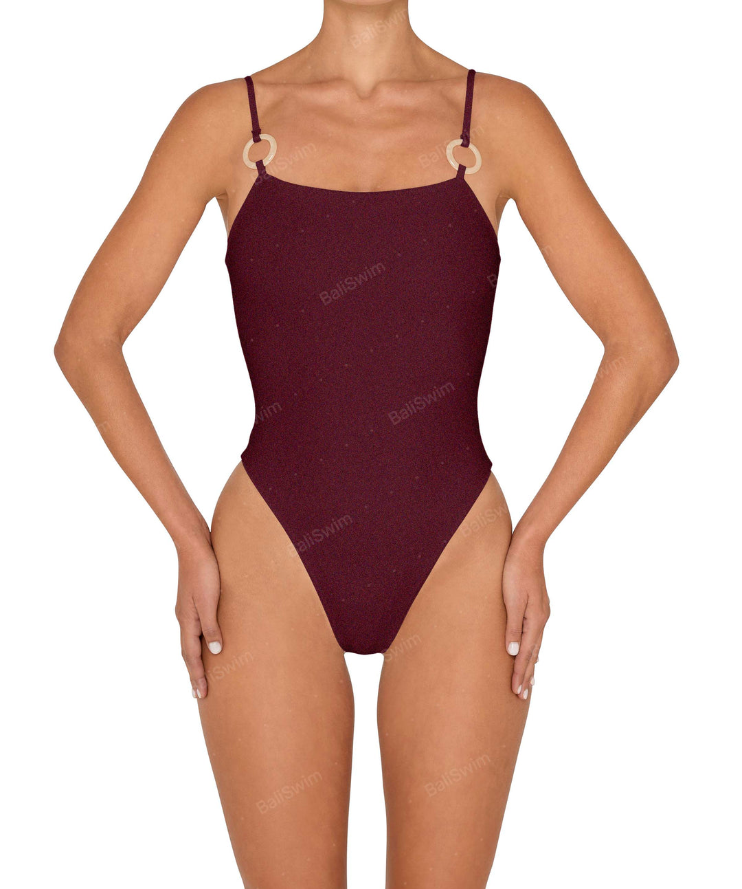 BSWS-S79 Square Neck One Piece With Rings