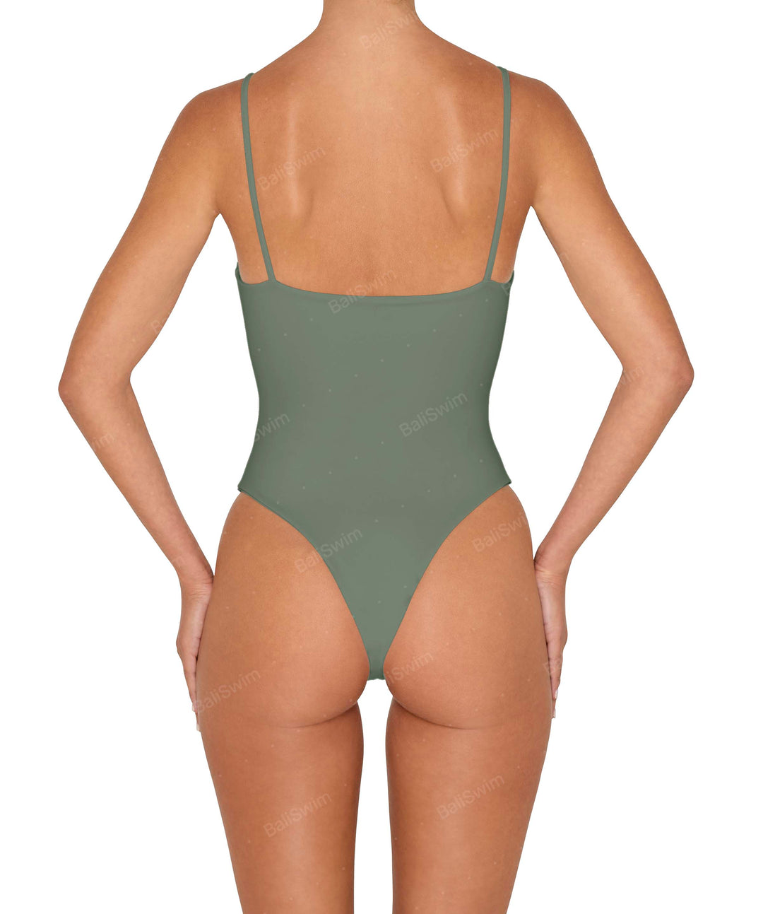 BSWS-S79 Square Neck One Piece With Rings