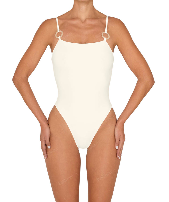 BSWS-S79 Square Neck One Piece With Rings