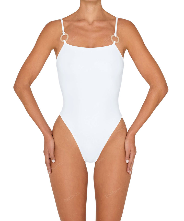 BSWS-S79 Square Neck One Piece With Rings