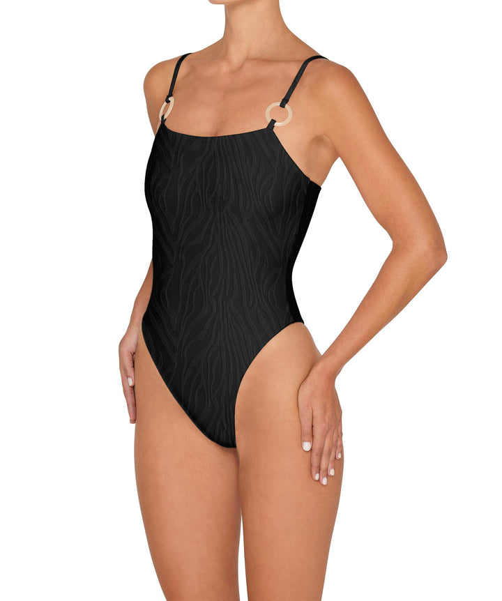 BSWS-S79 Square Neck One Piece With Rings