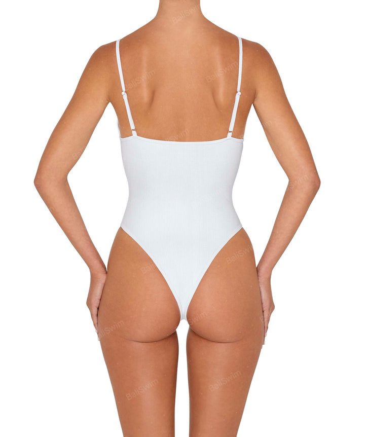 BSWS-S84 Binded Plunge Neck One Piece