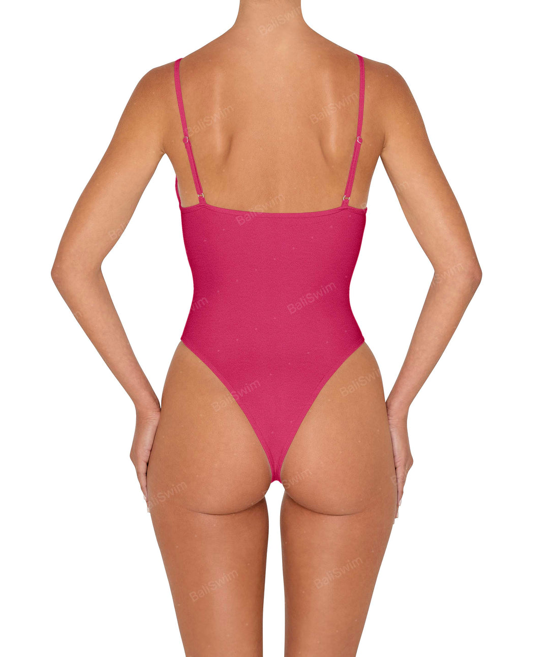 BSWS-S84 Binded Plunge Neck One Piece