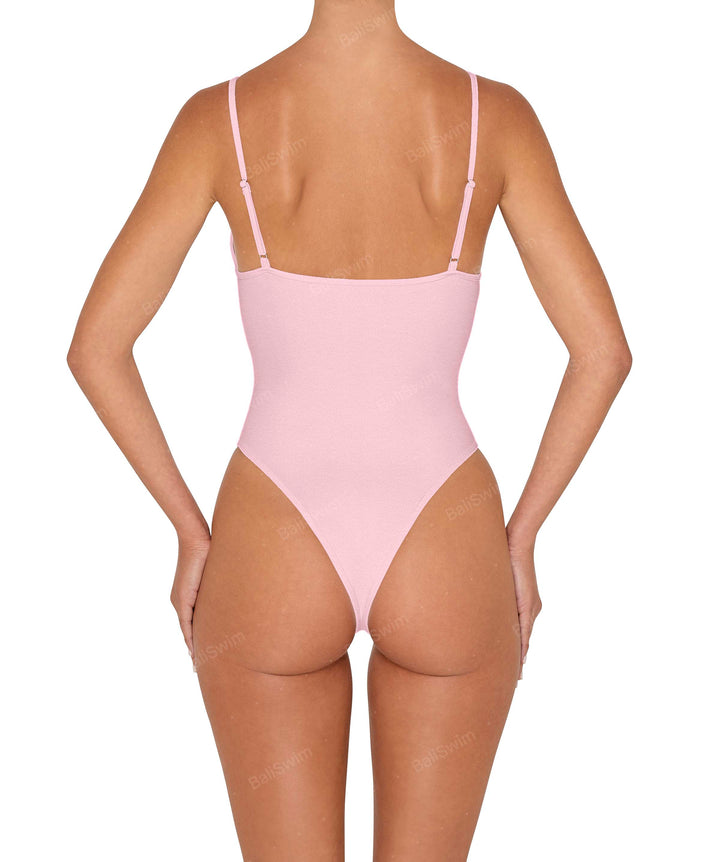 BSWS-S84 Binded Plunge Neck One Piece