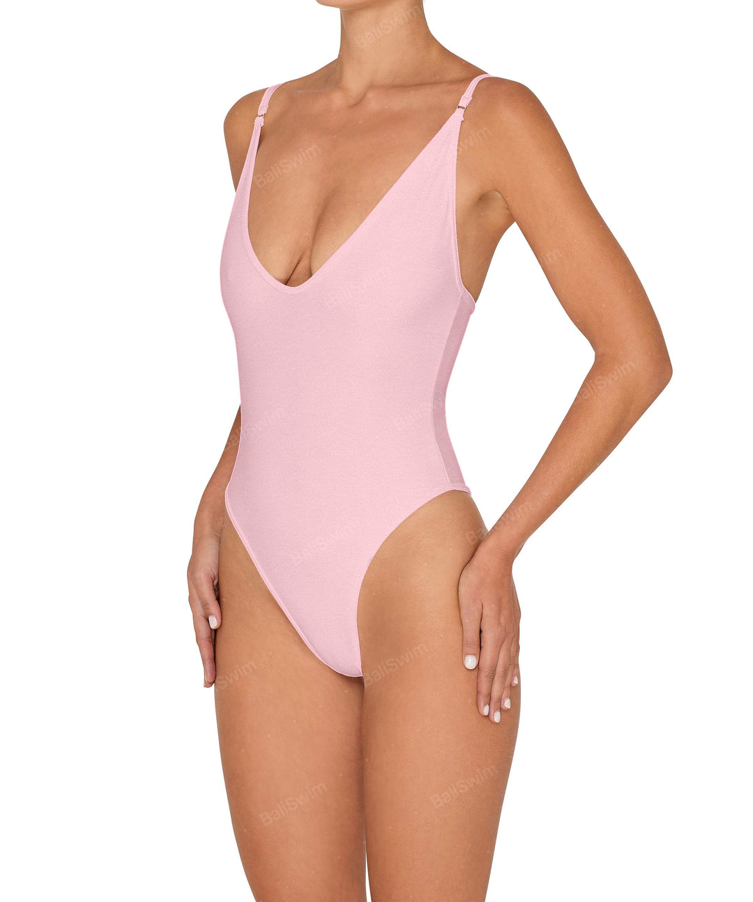 BSWS-S84 Binded Plunge Neck One Piece