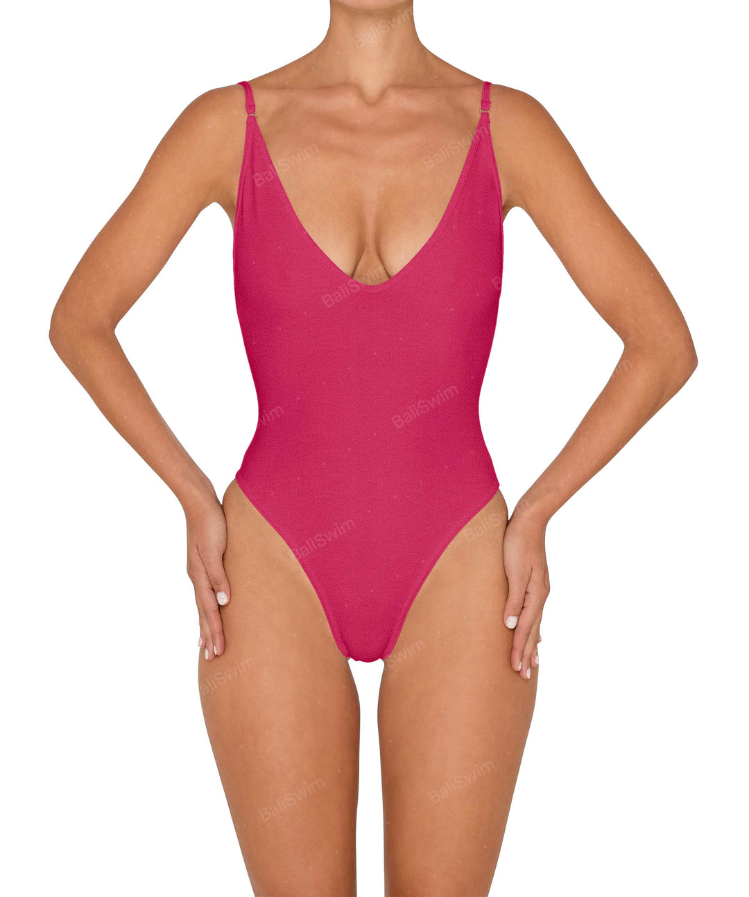 BSWS-S84 Binded Plunge Neck One Piece