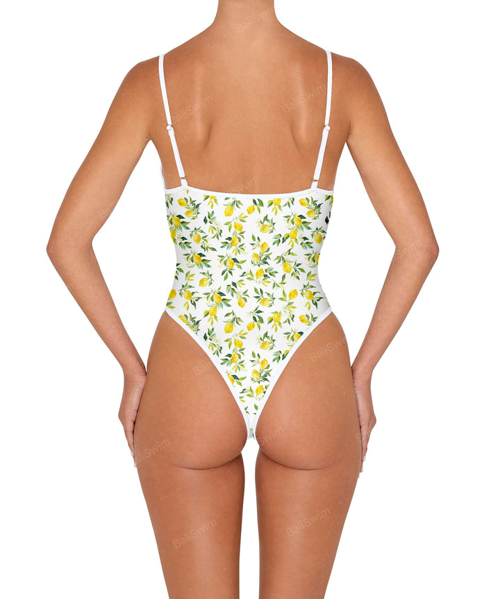 BSWS-S84 Binded Plunge Neck One Piece