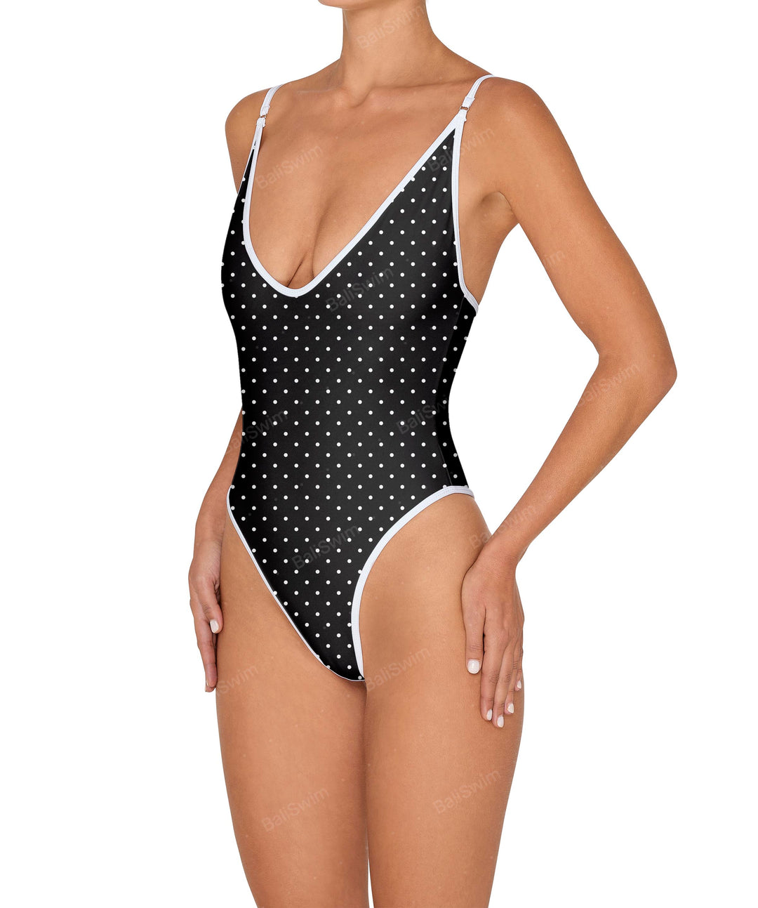 BSWS-S84 Binded Plunge Neck One Piece