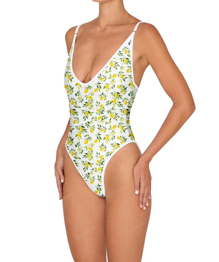 BSWS-S84 Binded Plunge Neck One Piece