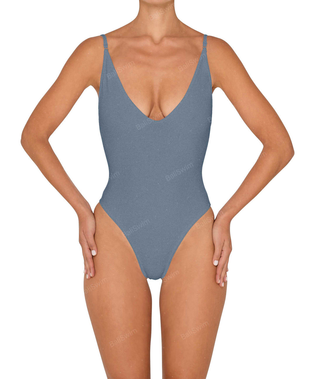 BSWS-S84 Binded Plunge Neck One Piece