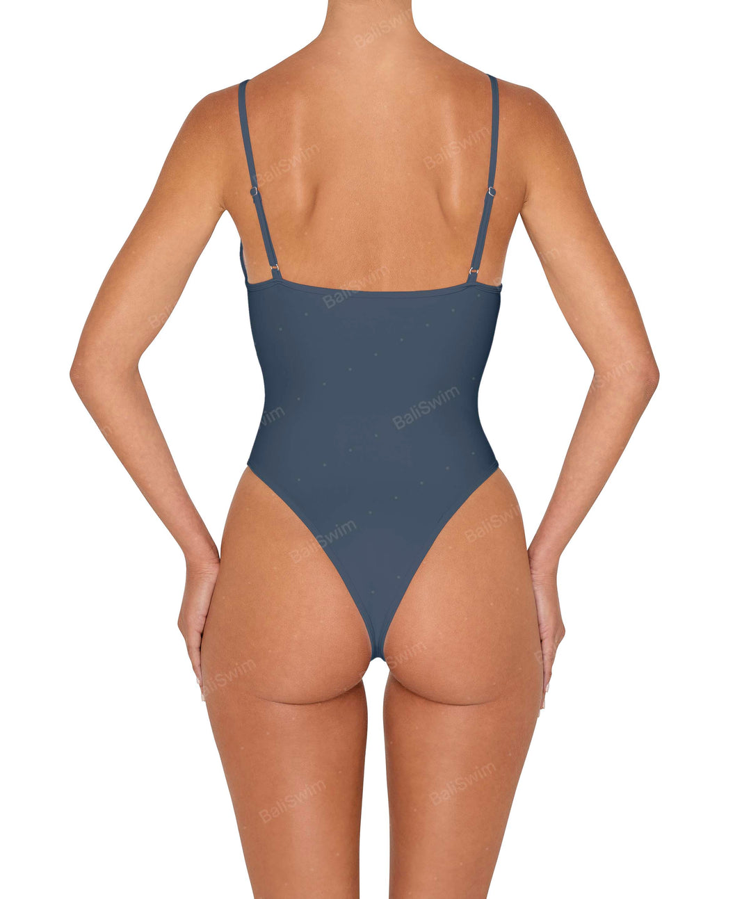 BSWS-S84 Binded Plunge Neck One Piece