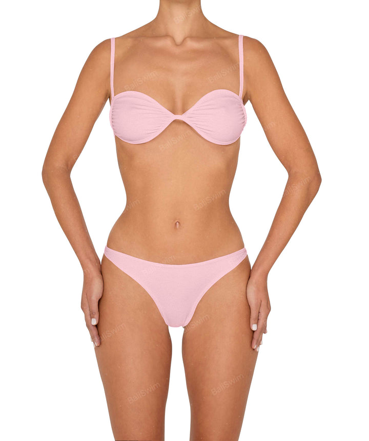 BSWS-T142 Binding Ruched Bralette Top