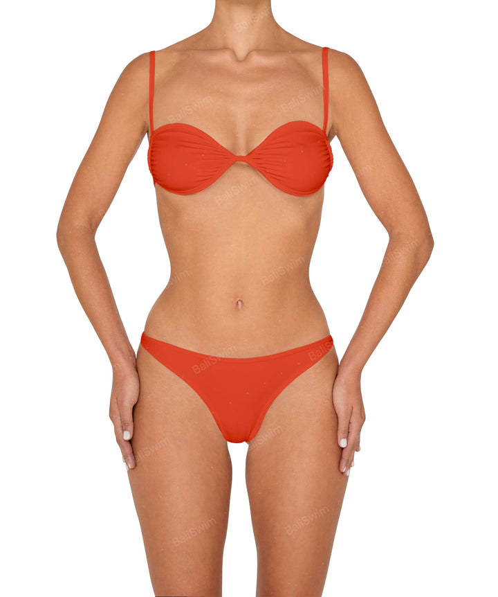 BSWS-T142 Binding Ruched Bralette Top