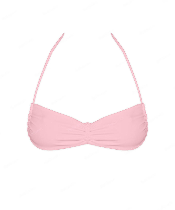 BSWS-T151 Side Tunnel Shirred Bandeau Tie Top