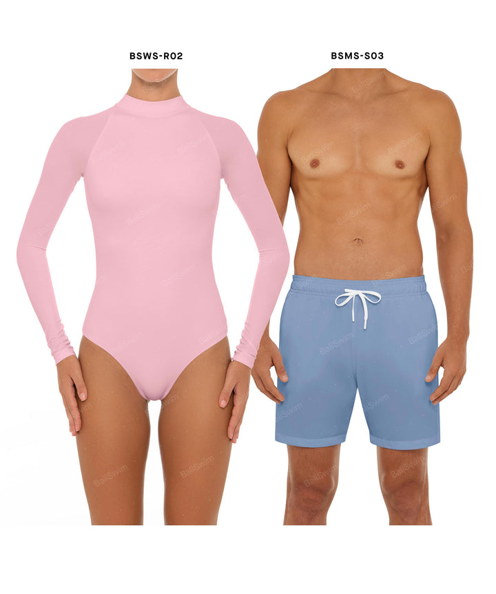 Couple Swim Set BSWS-R02 & BSMS-S03