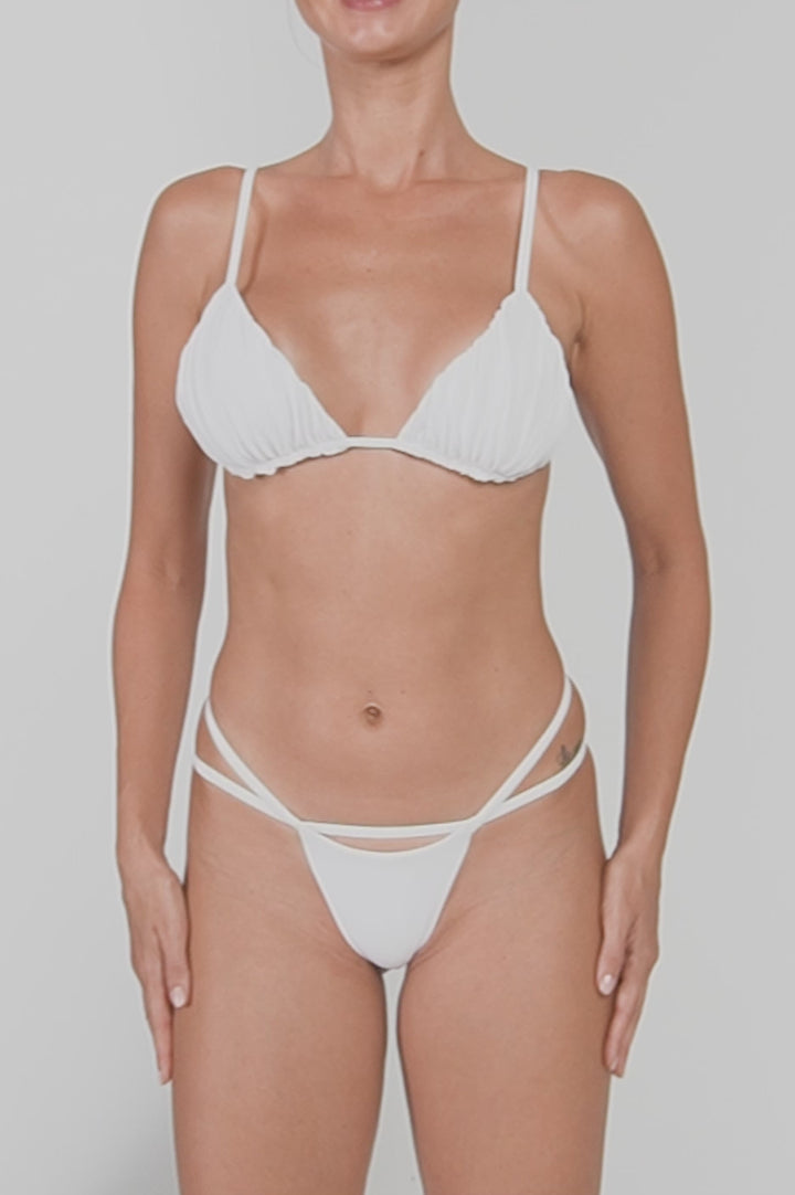 BSWS-T104 Pleated Triangle Bikini Top