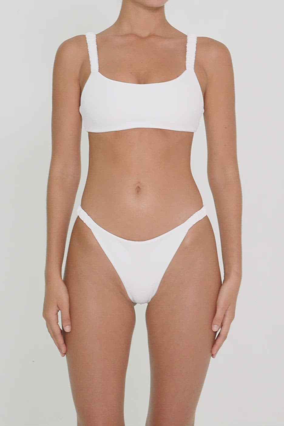 BSWS-T94 Gathered Strap Camisole Bikini Top