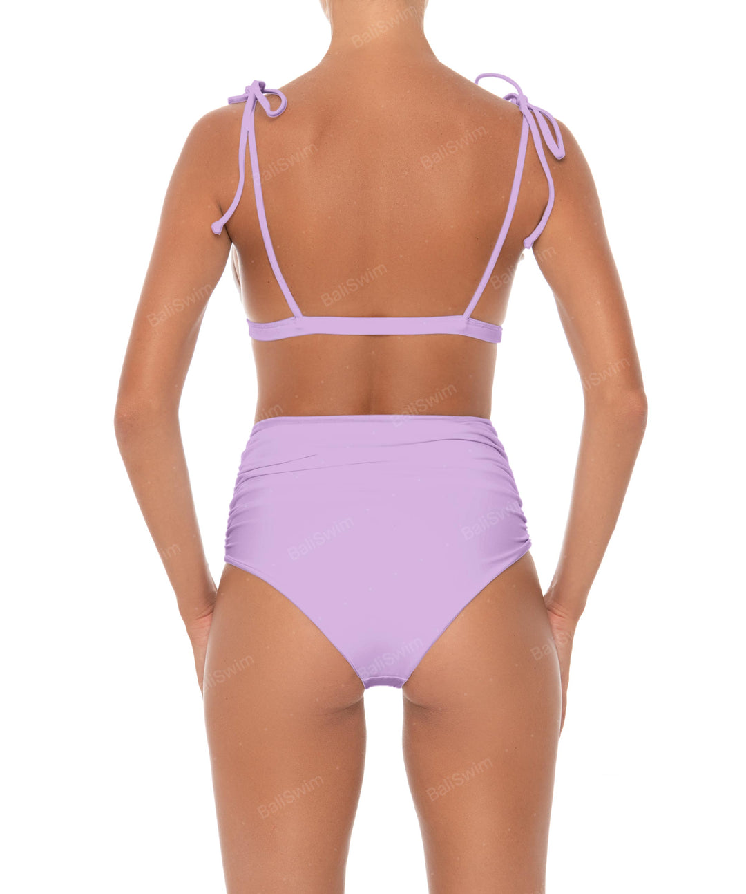 BSWS-B31 Gathered High Rise Bikini Bottom