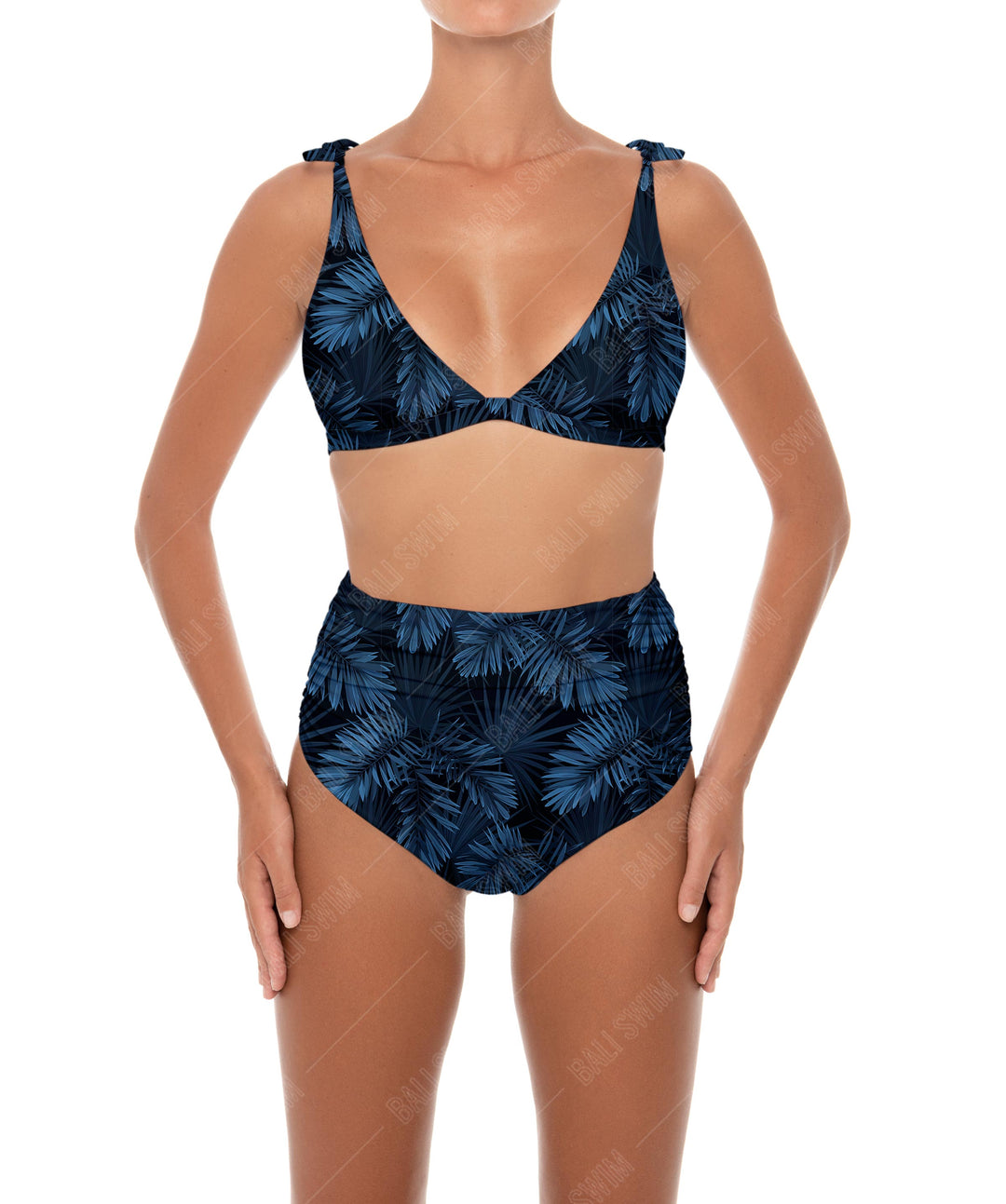 BSWS-B31 Gathered High Rise Bikini Bottom