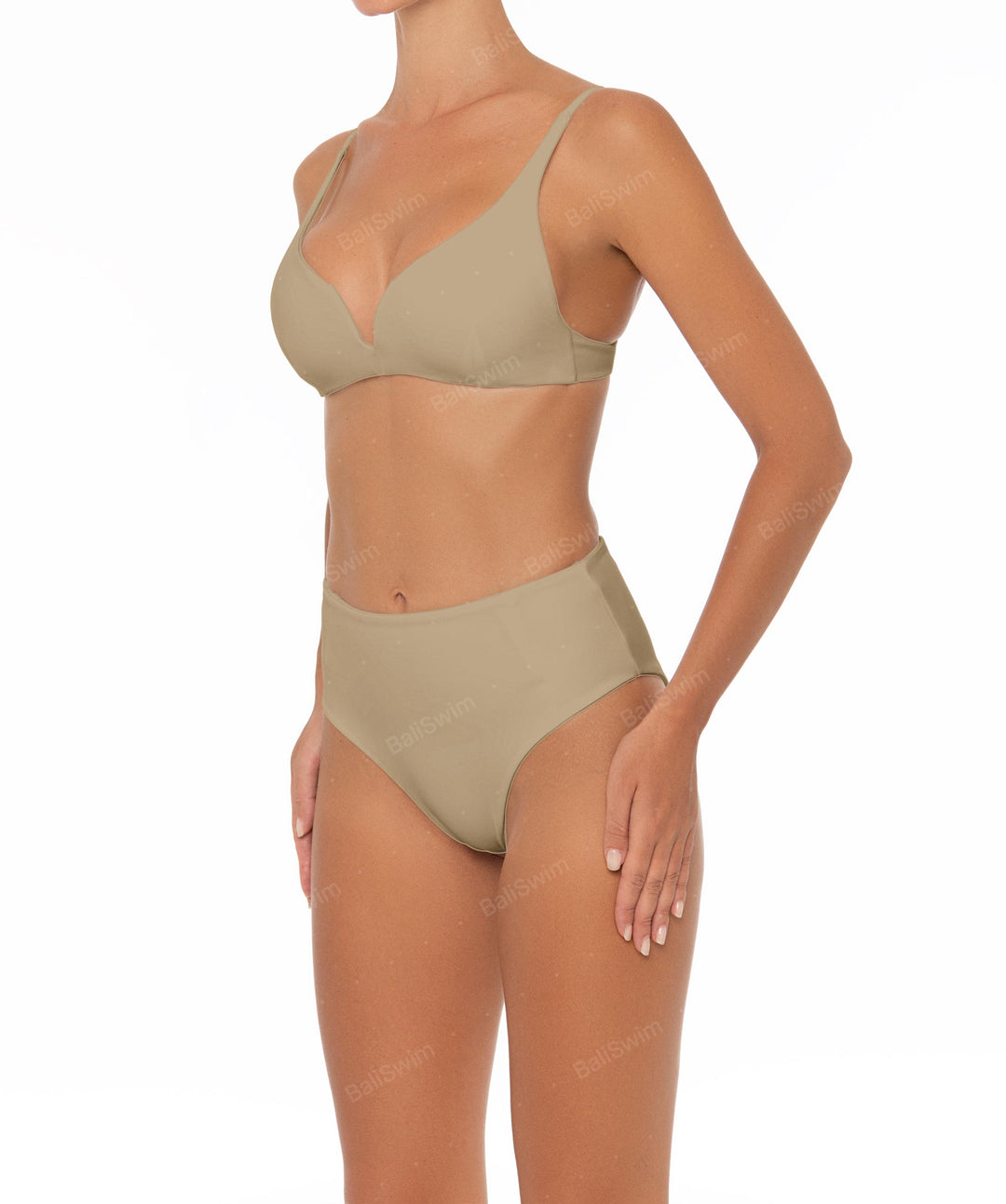 BSWS-B40 Darted High Rise Bikini Bottom