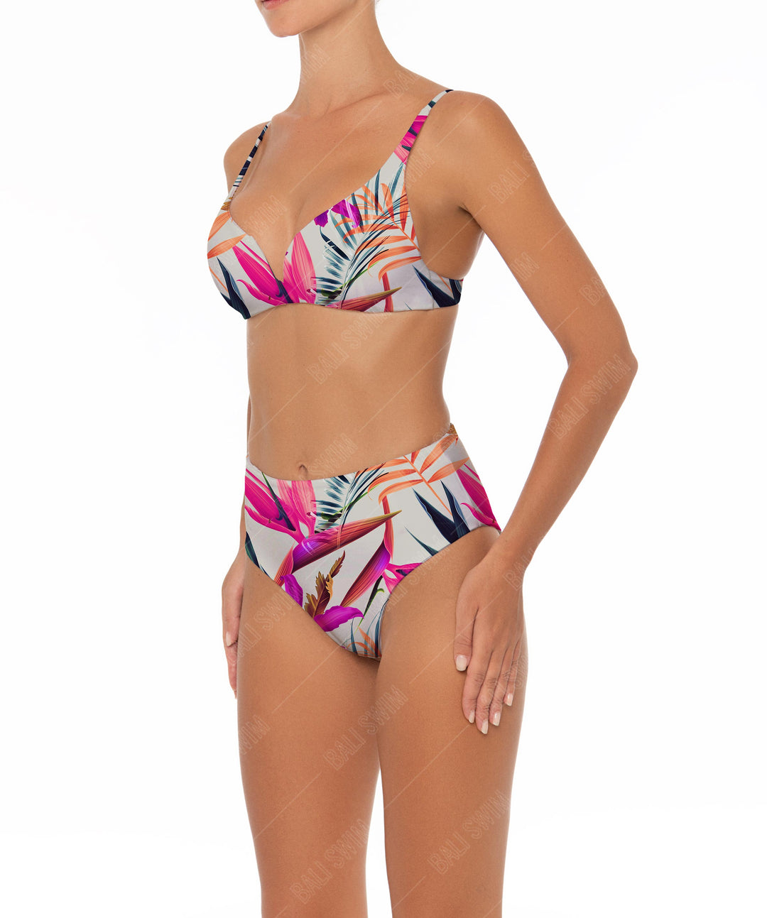 BSWS-B40 Darted High Rise Bikini Bottom
