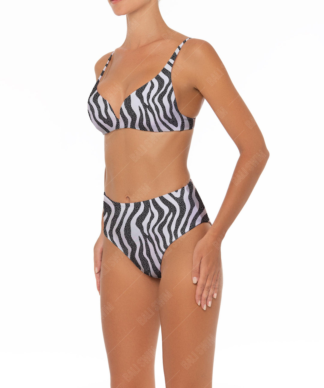 BSWS-B40 Darted High Rise Bikini Bottom