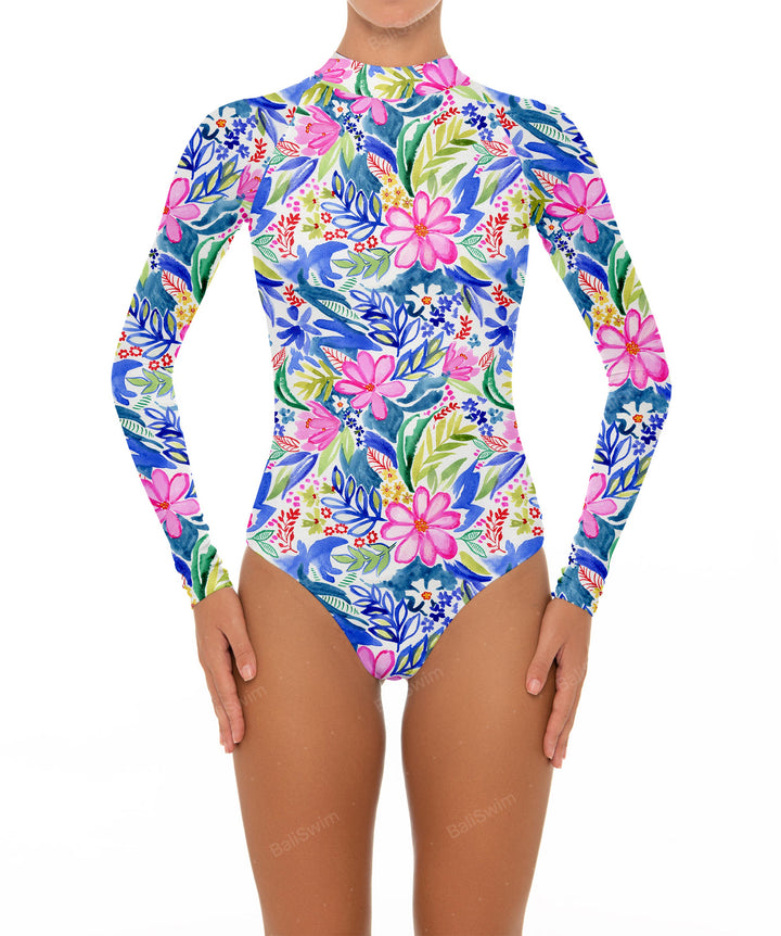 BSWS-R02 One Piece Long Sleeves Rash Guard