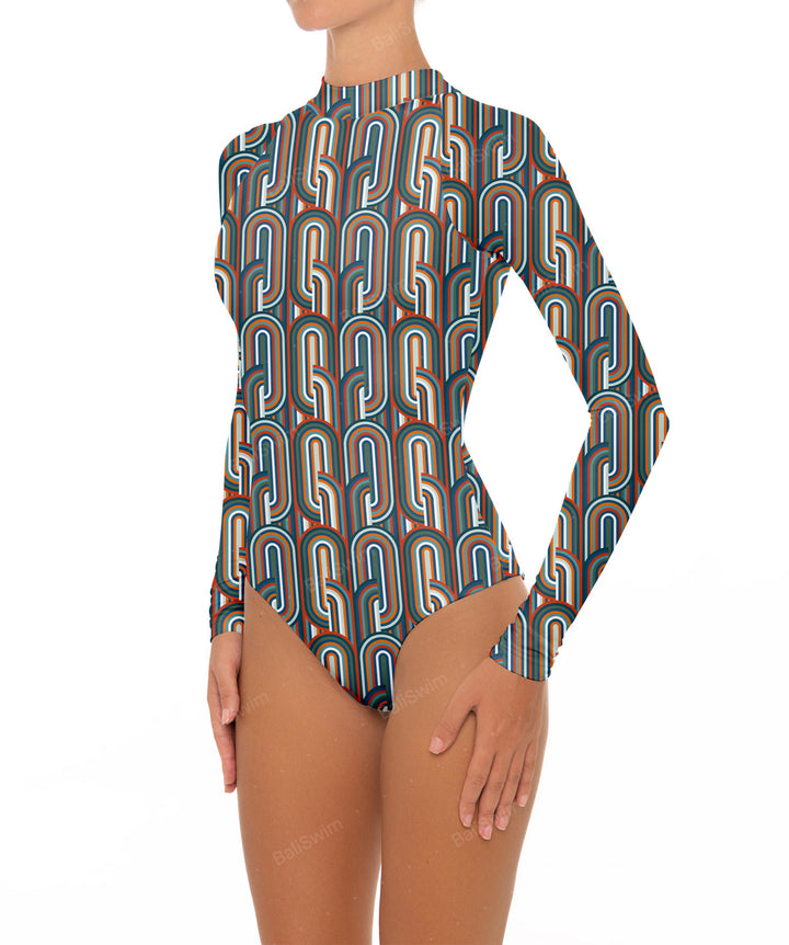 BSWS-R02 One Piece Long Sleeves Rash Guard