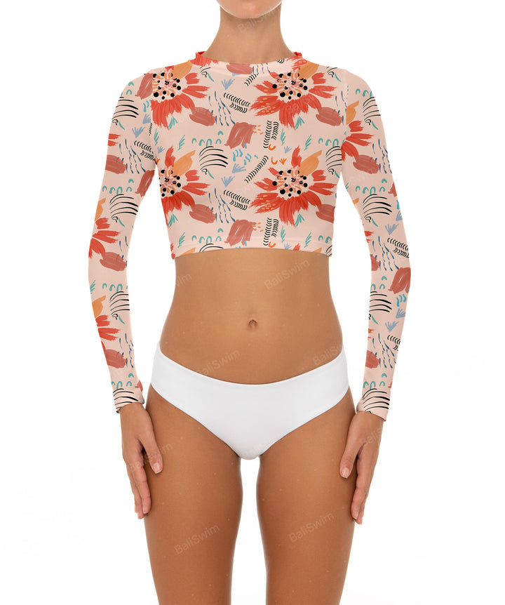 BSWS-R04 Long Sleeves Crop Rash Guard