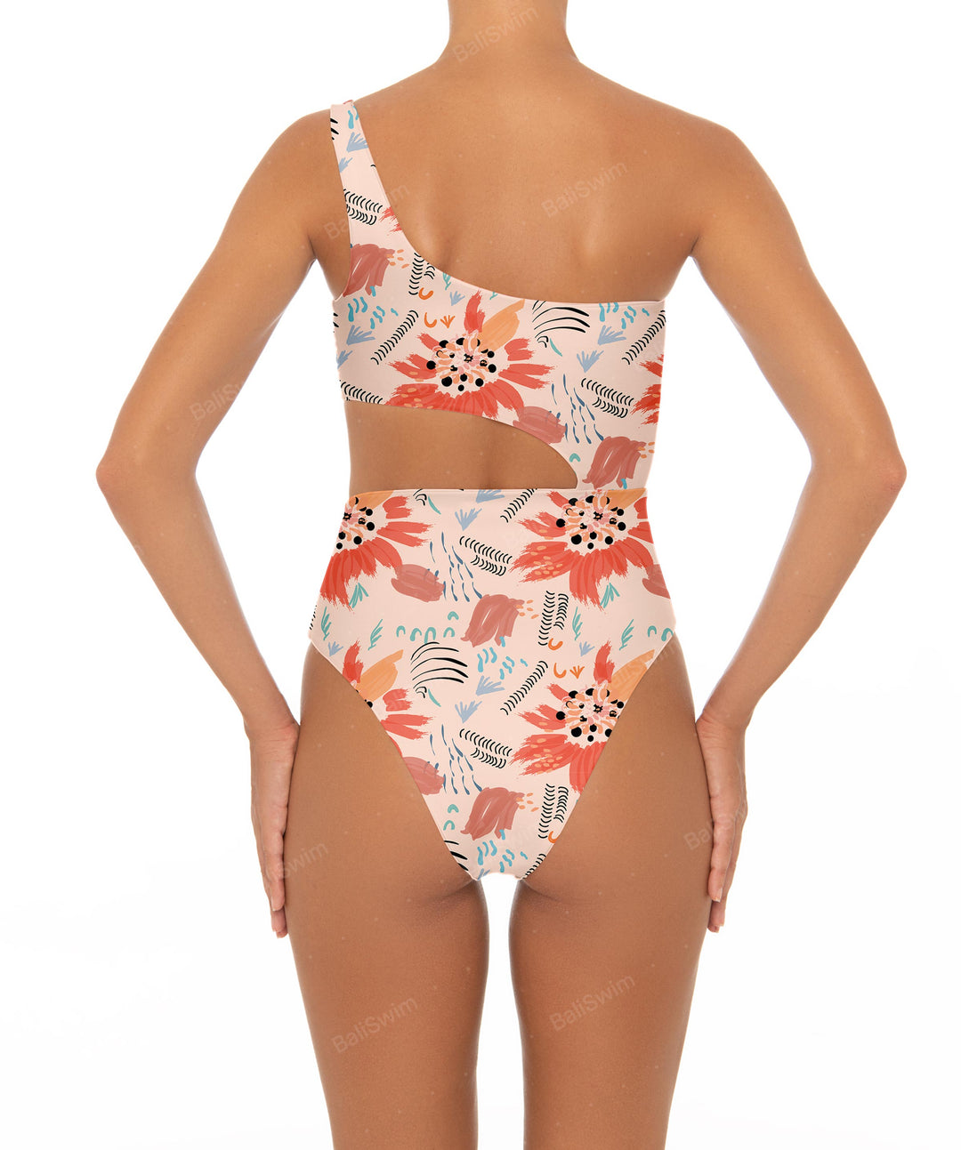 BSWS-S34 One Shoulder Swimsuit