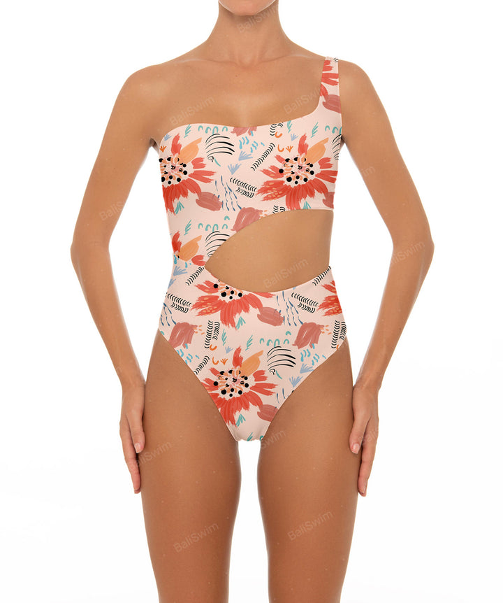 BSWS-S34 One Shoulder Swimsuit