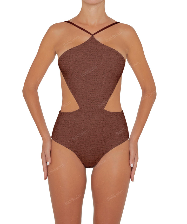 BSWS-S45 Peek a Boo Halter One Piece