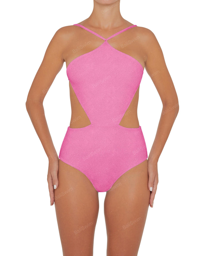 BSWS-S45 Peek a Boo Halter One Piece