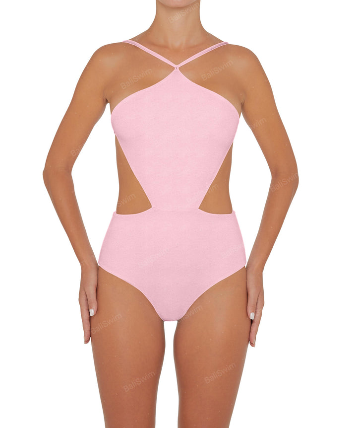 BSWS-S45 Peek a Boo Halter One Piece