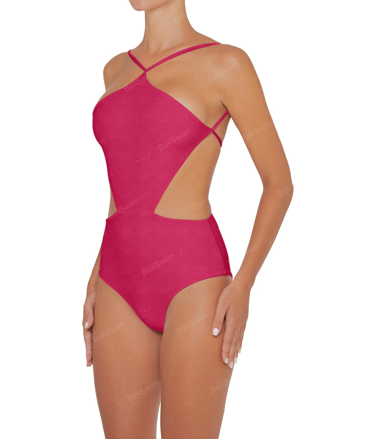 BSWS-S45 Peek a Boo Halter One Piece