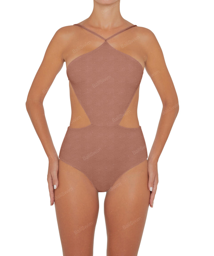 BSWS-S45 Peek a Boo Halter One Piece