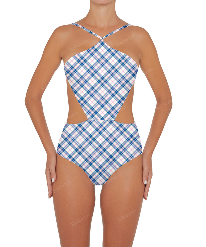 BSWS-S45 Peek a Boo Halter One Piece