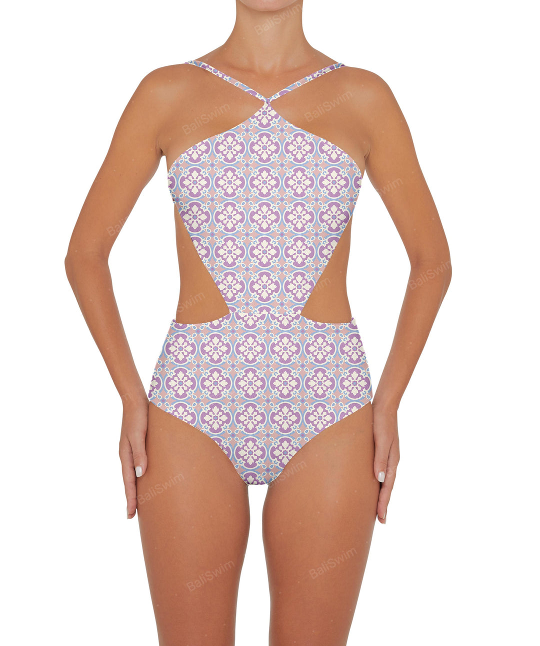 BSWS-S45 Peek a Boo Halter One Piece