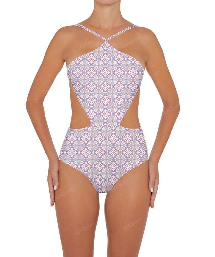 BSWS-S45 Peek a Boo Halter One Piece