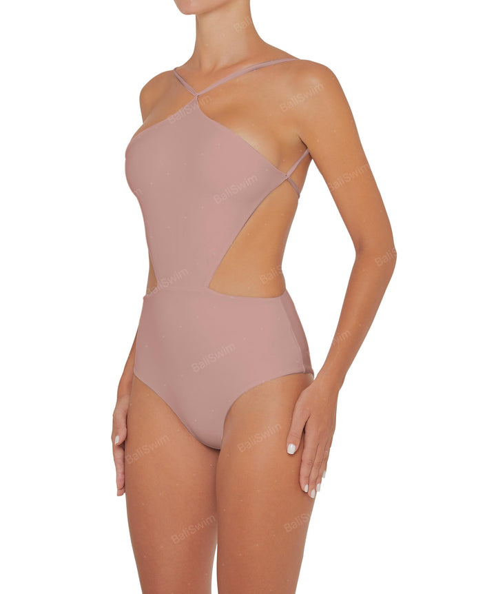 BSWS-S45 Peek a Boo Halter One Piece