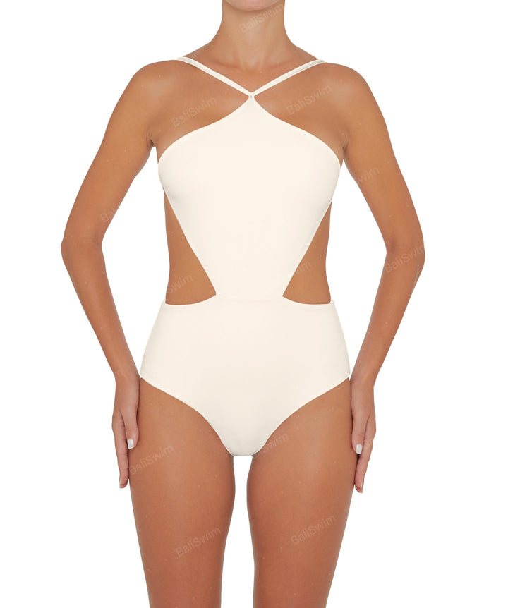 BSWS-S45 Peek a Boo Halter One Piece