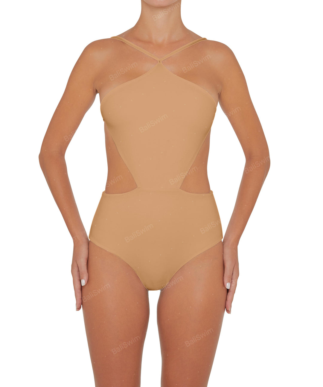 BSWS-S45 Peek a Boo Halter One Piece