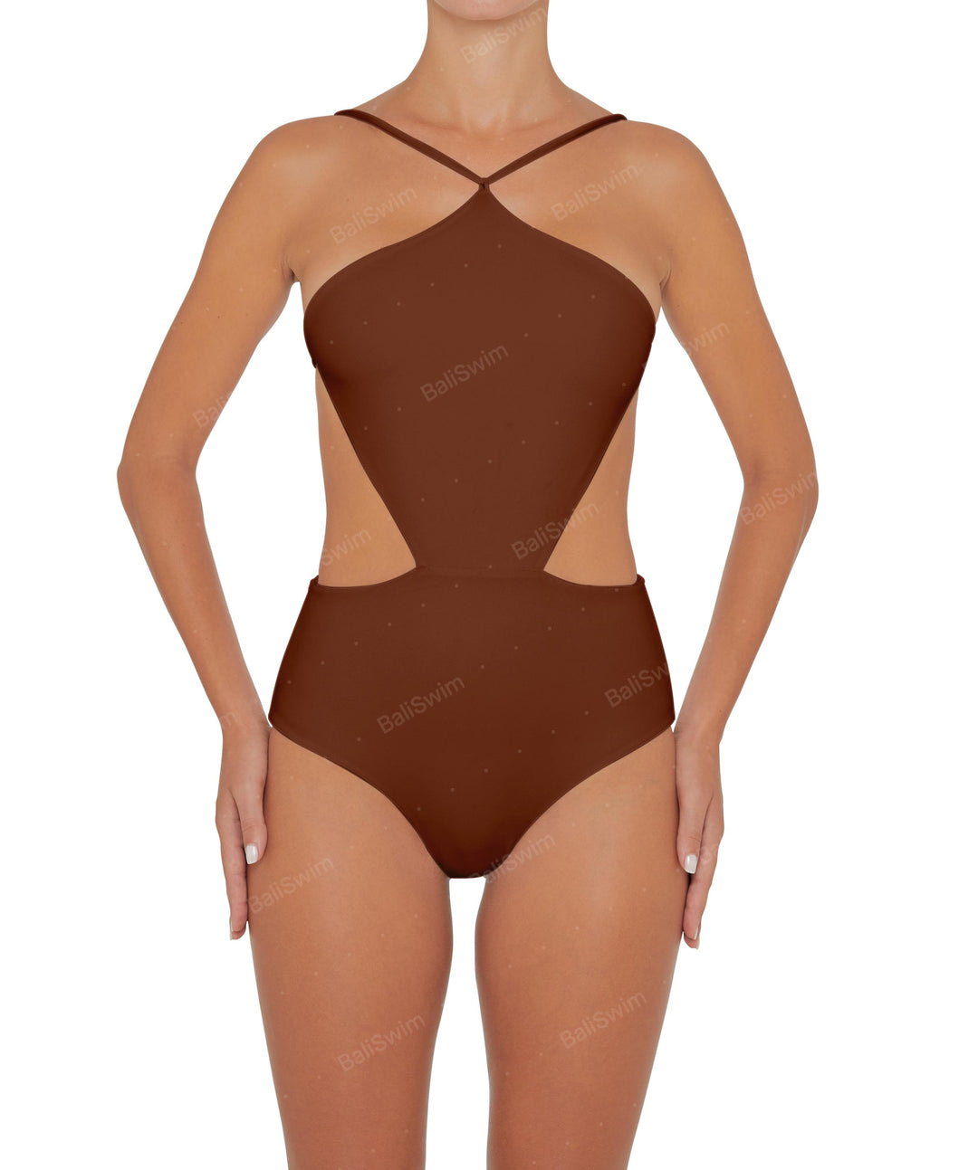 BSWS-S45 Peek a Boo Halter One Piece