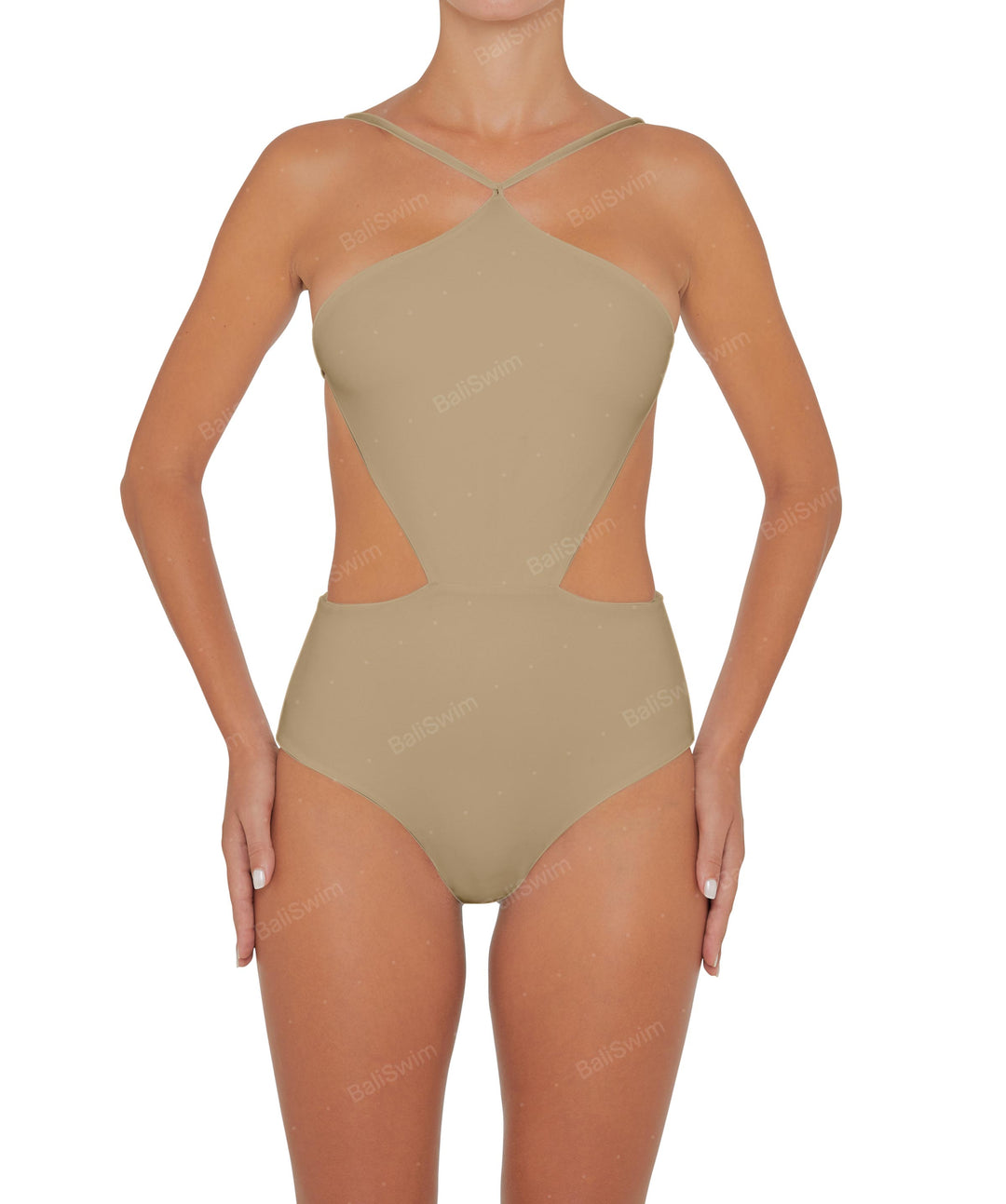 BSWS-S45 Peek a Boo Halter One Piece