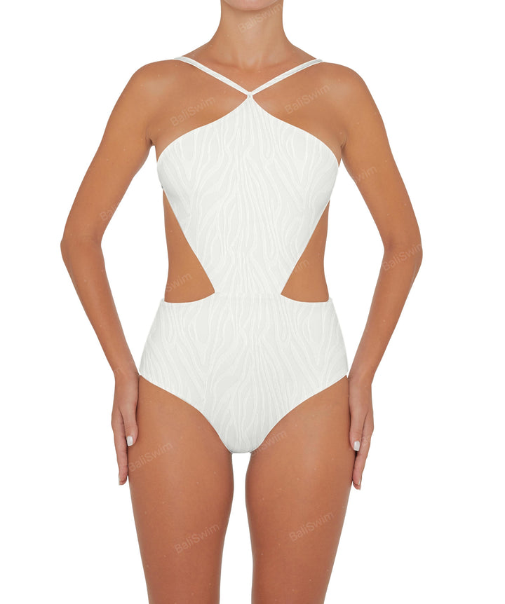 BSWS-S45 Peek a Boo Halter One Piece