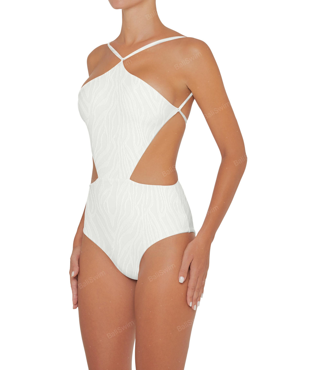 BSWS-S45 Peek a Boo Halter One Piece