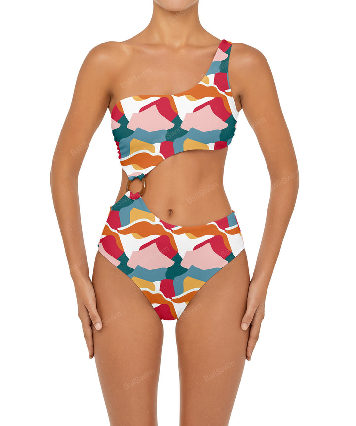 BSWS-S51 Assymetric Cut Out O-Ring Monokini