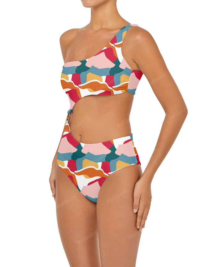 BSWS-S51 Assymetric Cut Out O-Ring Monokini